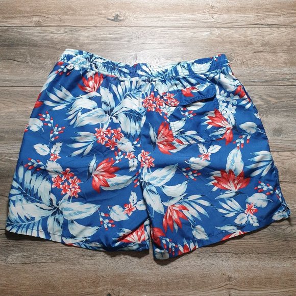 Goodfellow Men XL Swim Suit Trunks Tropical Hawaiian Beach Pool LINING REMOVED - Picture 6 of 8